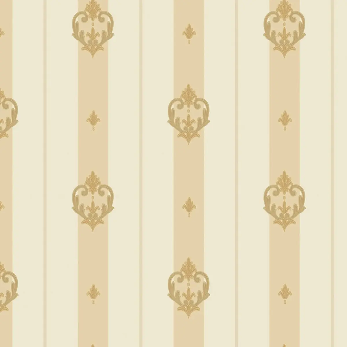 Striped wallpaper with neoclassical discreet ornament Cream Code 7804-1 - Image 4