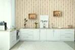 Striped wallpaper with neoclassical discreet ornament Cream Code 7804-1 - Image 5