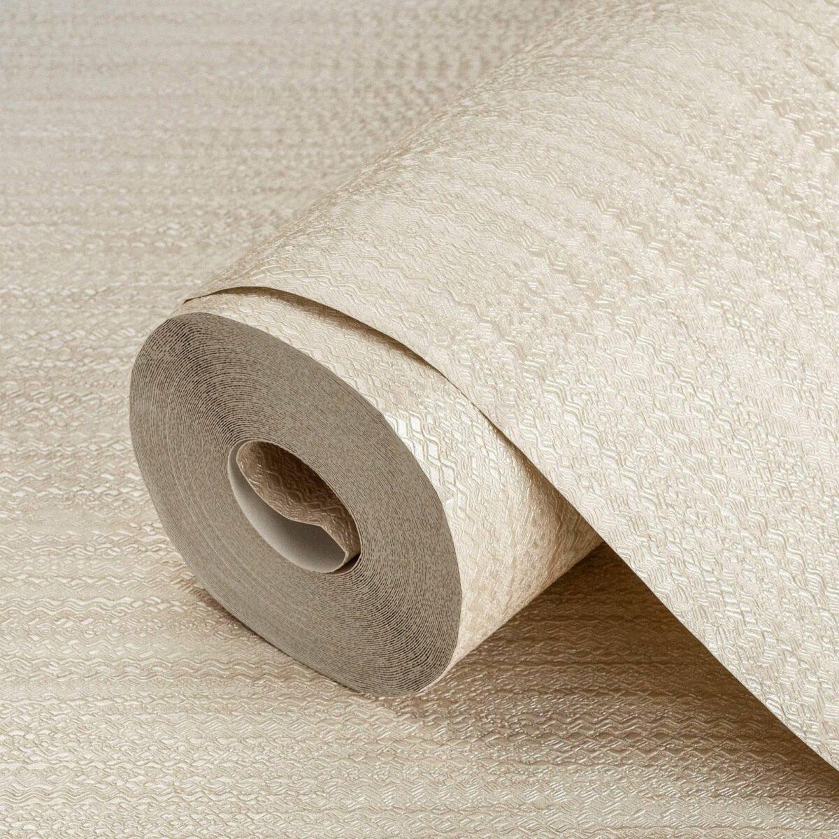 Classic Style Plain Wallpaper Cream Code 9910-1 - Image 1