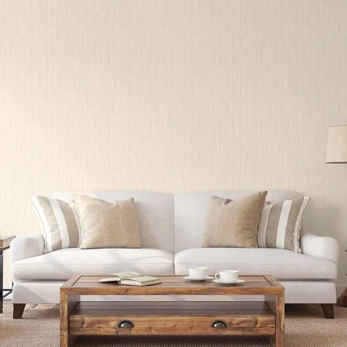 Classic Style Plain Wallpaper Cream Code 9910-1 - Image 6