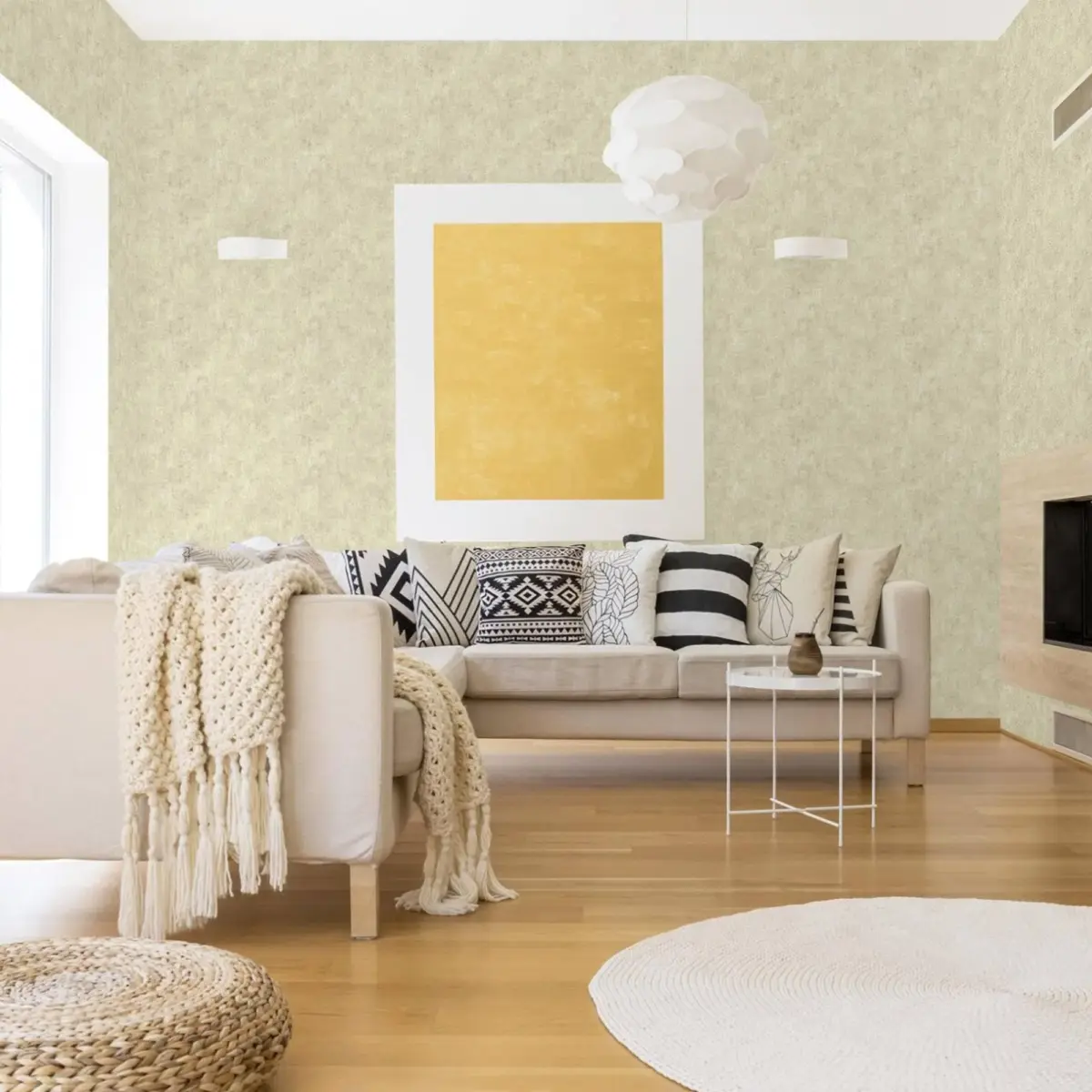 Classic Plain Wallpaper Cream Code 9908-2 - Image 6