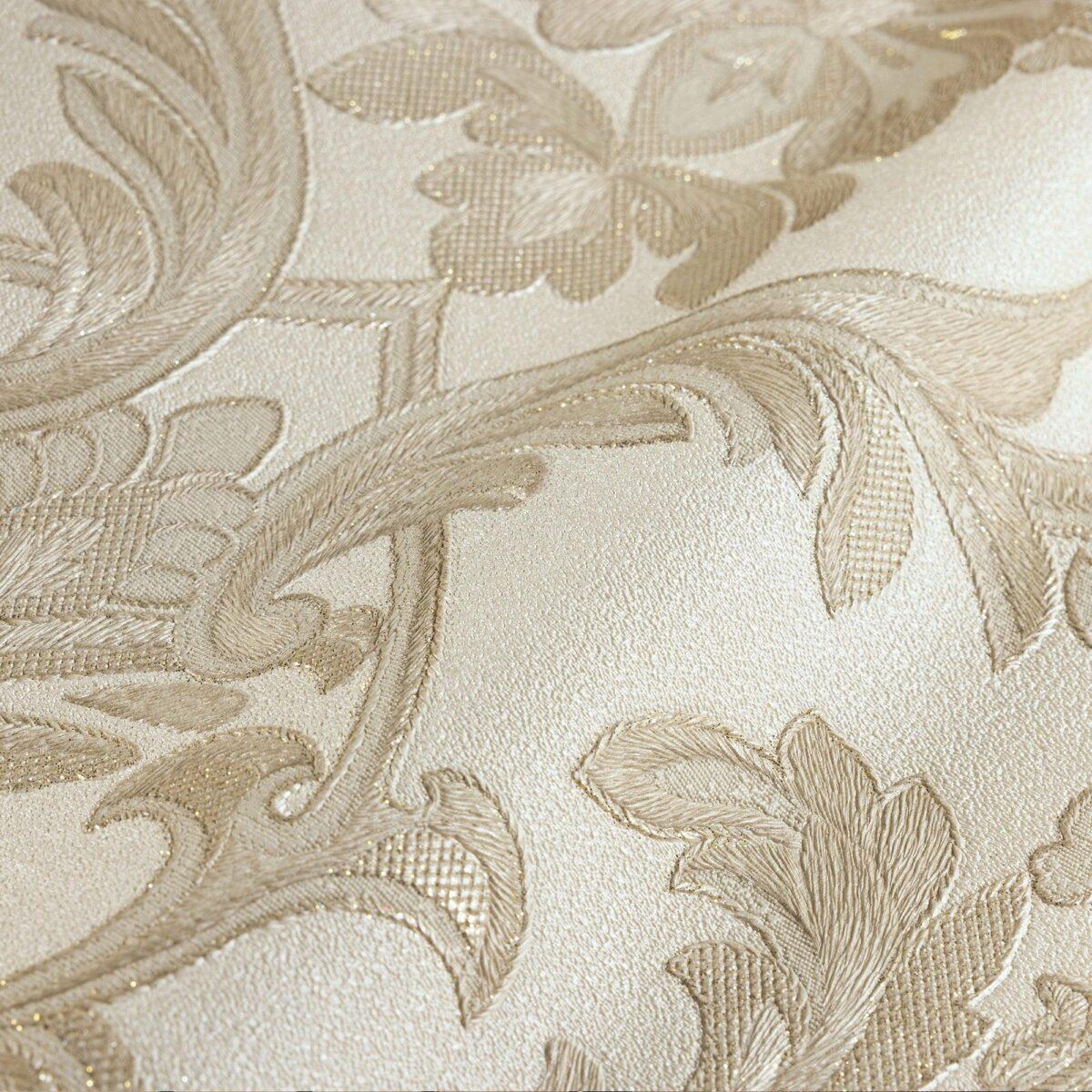Classic Damask Design Wallpaper Cream Code 1407-2 - Image 3