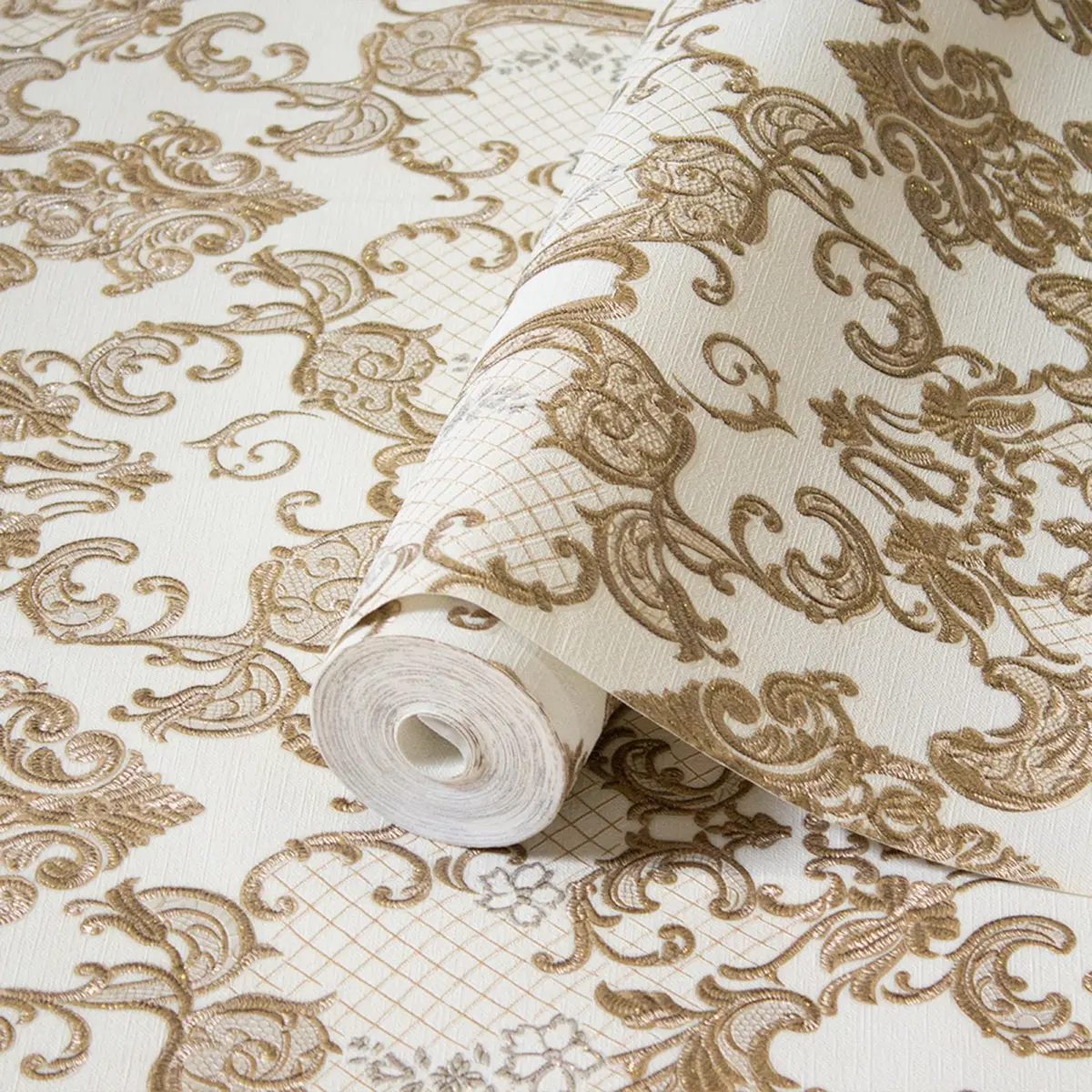 Damask Design Wallpaper Beige Code 1411-5 - Image 1