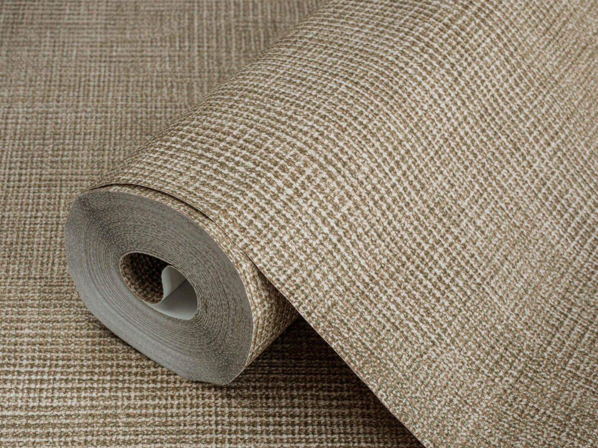 Rough Wool Tweed Texture Inspired Wallpaper Dark Brown Code 3712-5 - Image 1