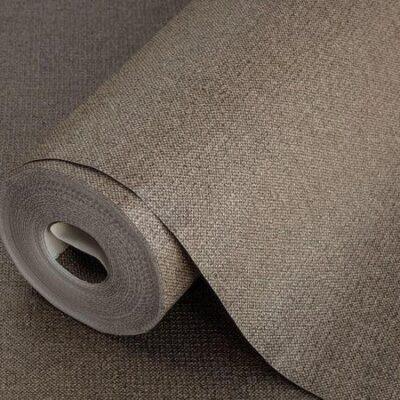 Rough Natural Linen Fabric Pattern Wallpaper Dark Brown Code 3719-7