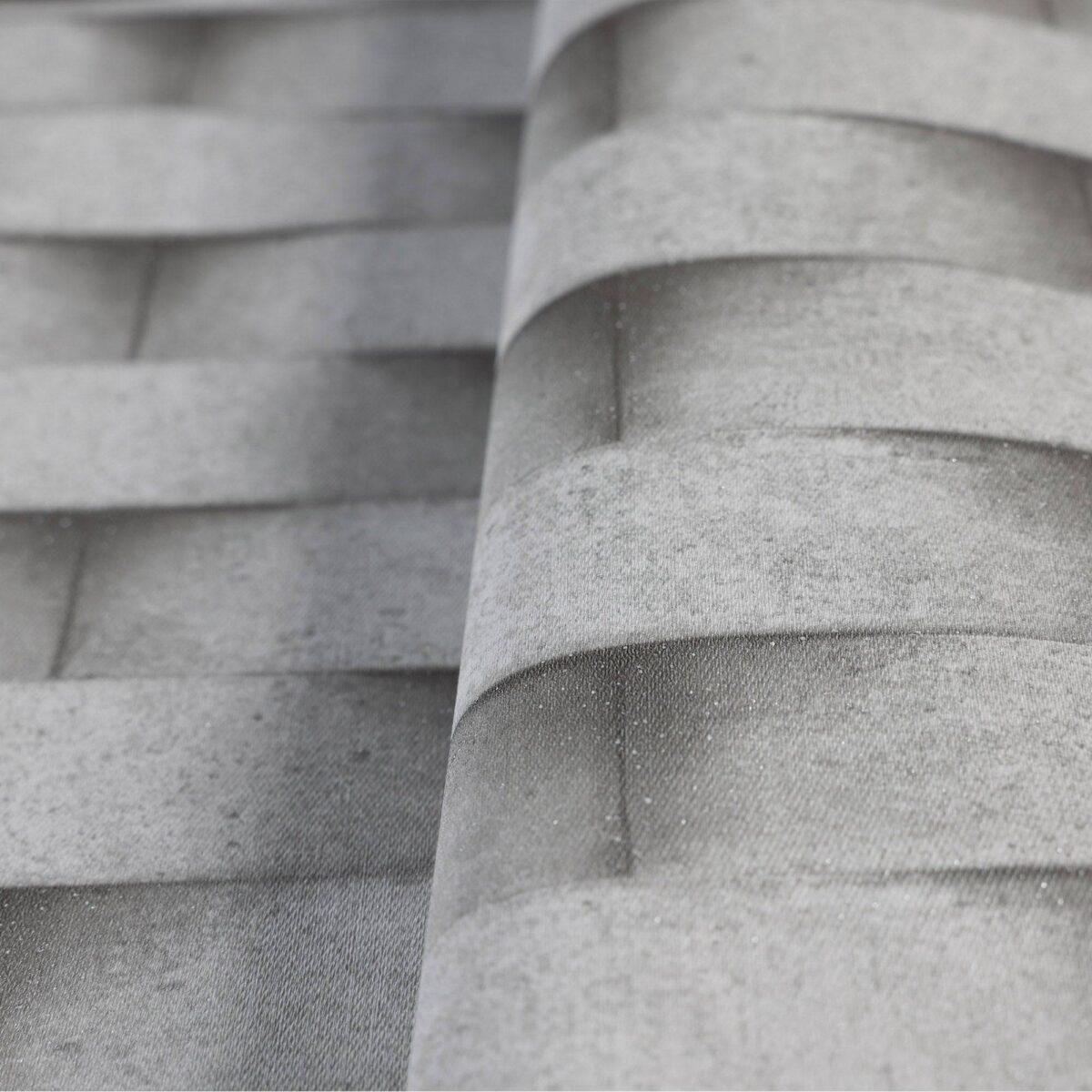 3D Rounded brick wall pattern wallpaper Gray Code 7814-2 - Image 3