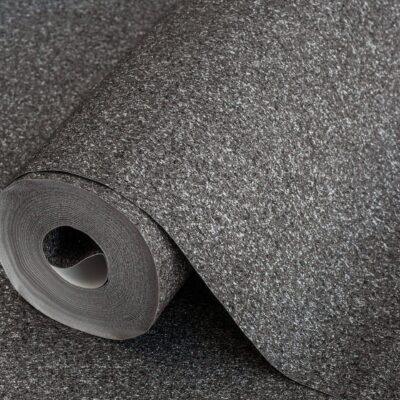Mica Stone Inspired Plain Texture Wallpaper Black Code 3713-6