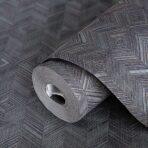 Geometric Design Wallpaper Black Code 1107-5