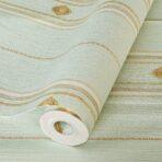 Classical Striped Wallpaper Green Code 1309-4