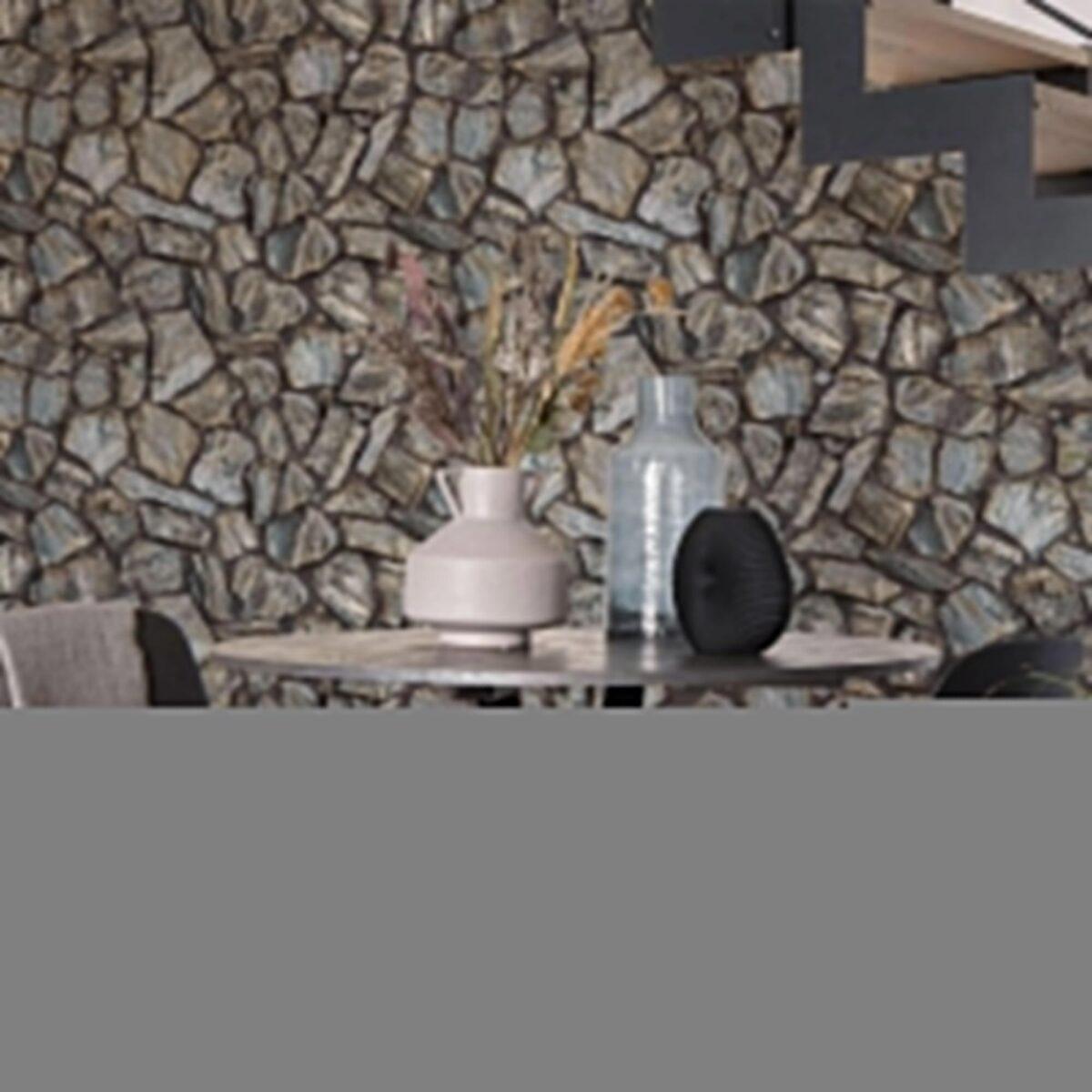 Modern Stone Design Wallpaper Gray Code 23114-3 - Image 2