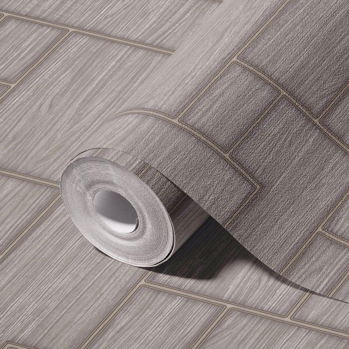 Modern Geometric Design Wallpaper Gray Code 23108-4 - Image 1