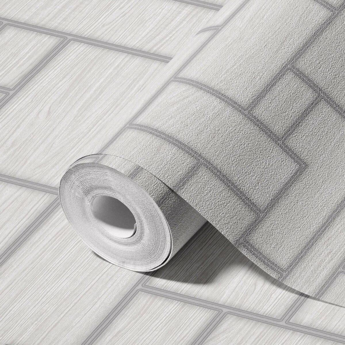Modern Geometric Design Wallpaper Silver Code 23108-1 - Image 1