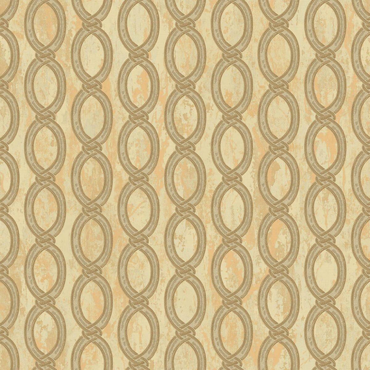 Wallpaper with stylized chain pattern Beige Code 7808-3 - Image 5