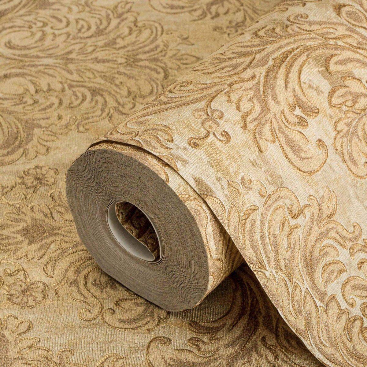Rich baroque damask pattern wallpaper Gold Code 7807-3 - Image 1