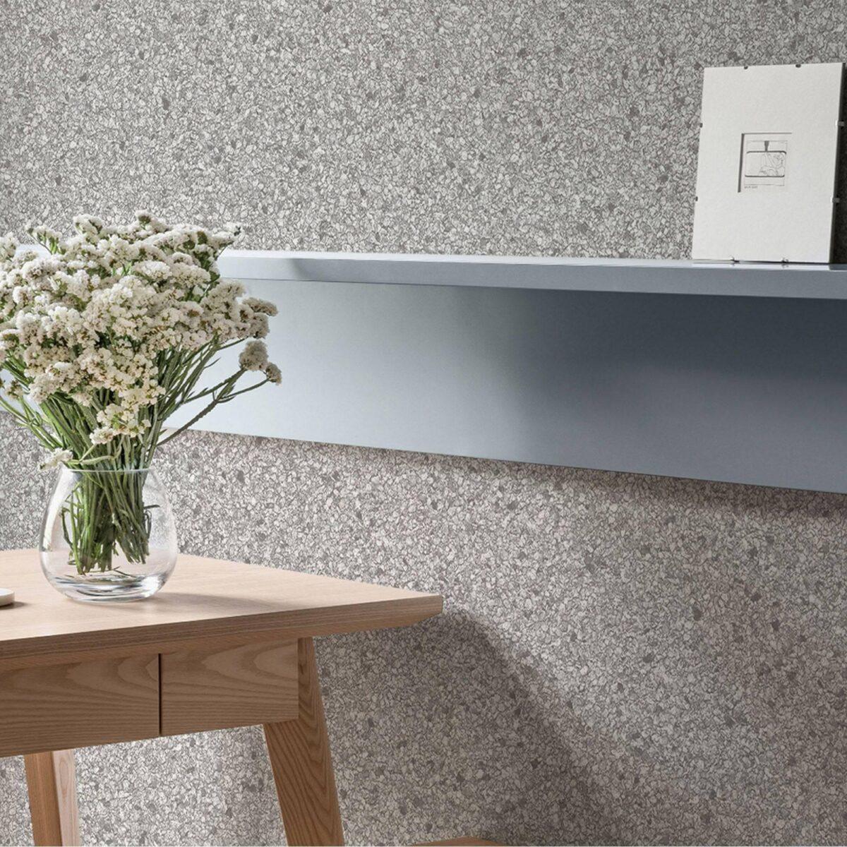 Modern Plain Design Wallpaper Silver Code 23110-1 - Image 2
