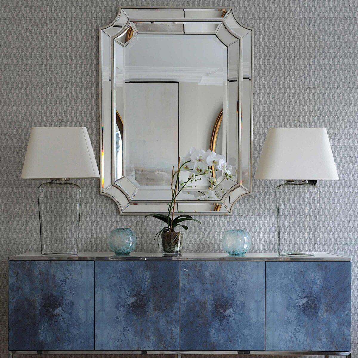 Hexagon Geometric Design Wallpaper Gray Code 23208-4 - Image 2