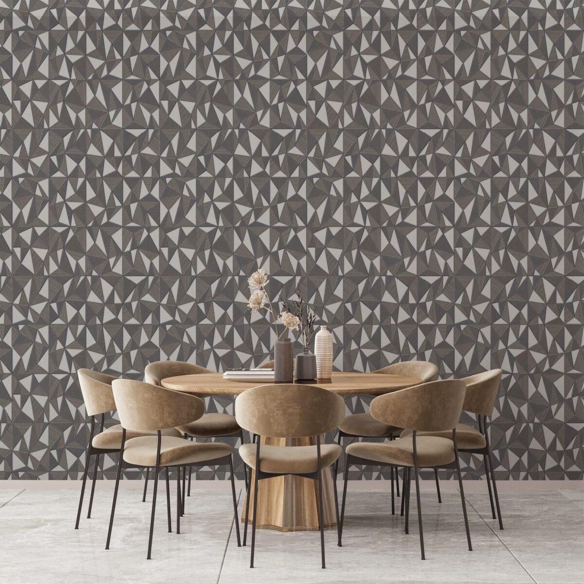 Geometric Modern Design Wallpaper Dark Gray Code 23204-5 - Image 2