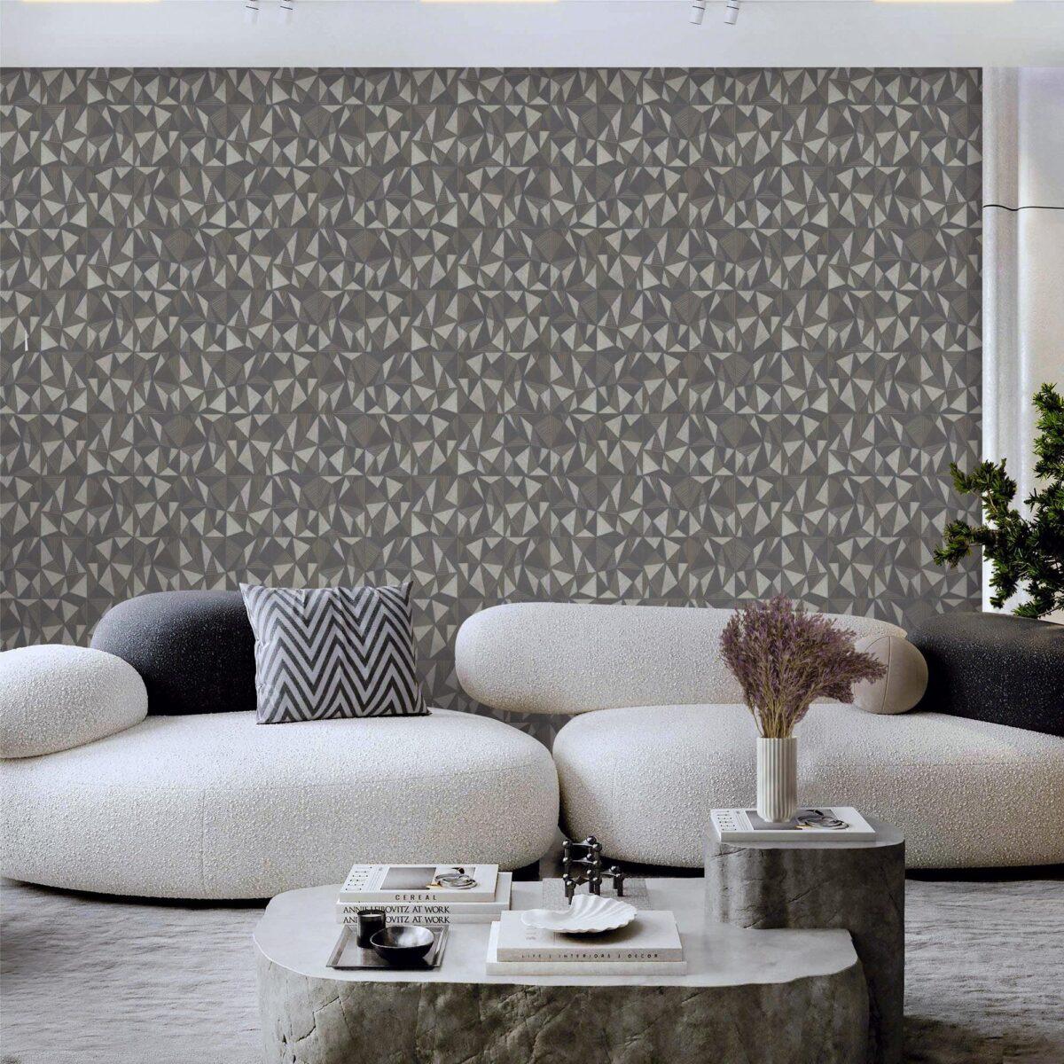 Geometric Modern Design Wallpaper Dark Gray Code 23204-5 - Image 5
