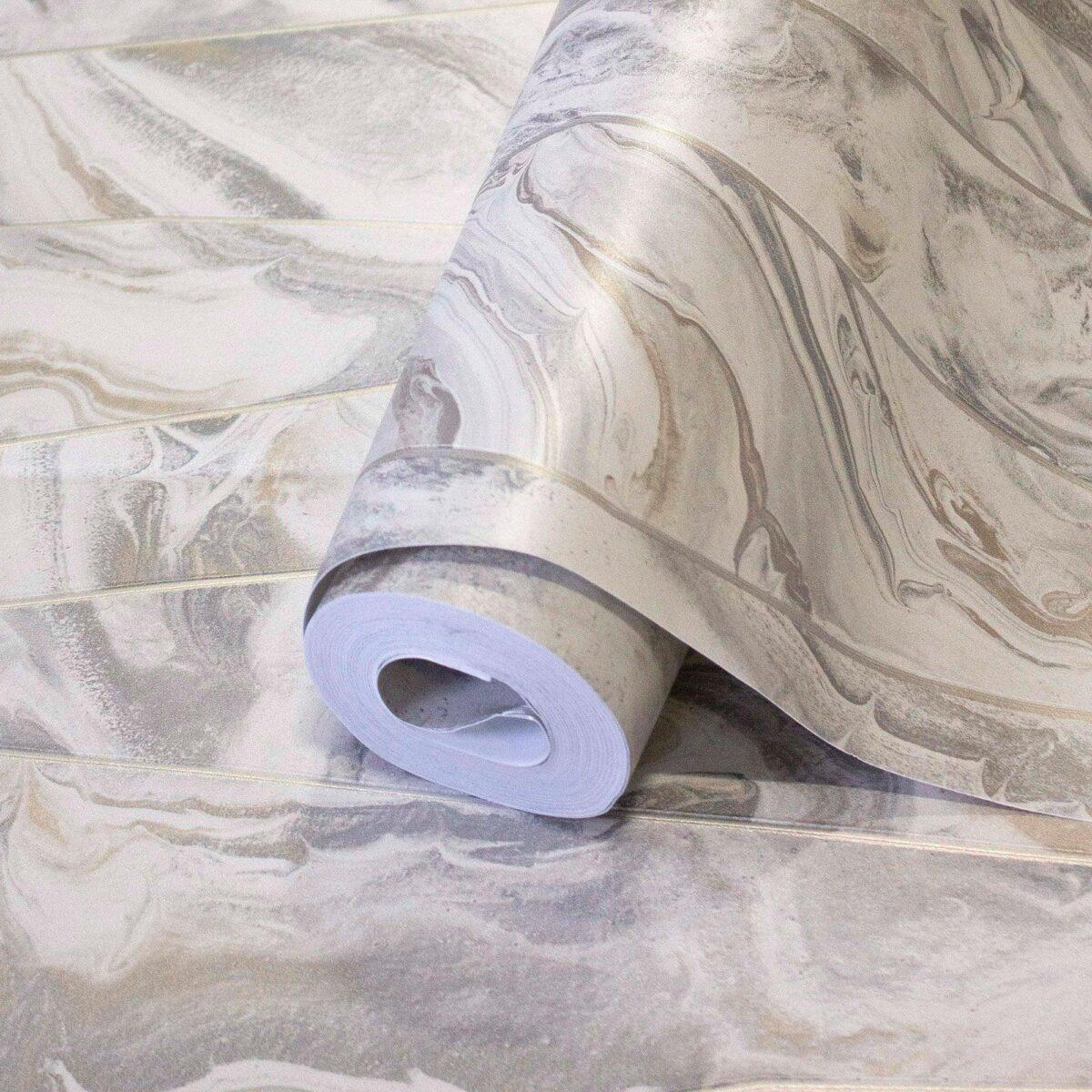 Modern Marble Wallpaper Gray Code 1201-3 - Image 1