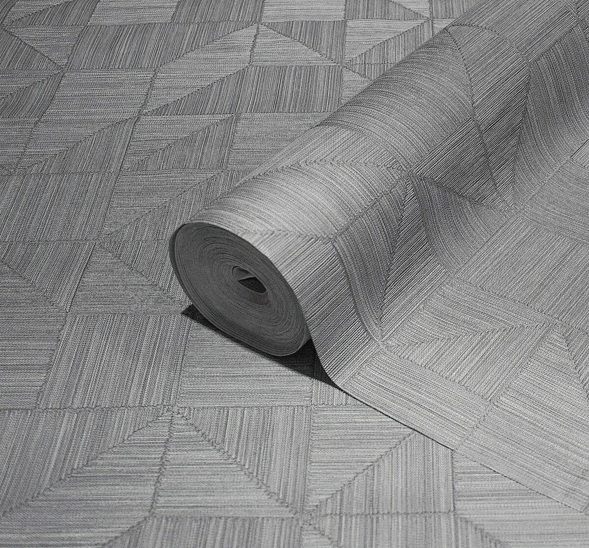 Geometric Modern Design Wallpaper Gray Code 23209-5 - Image 1