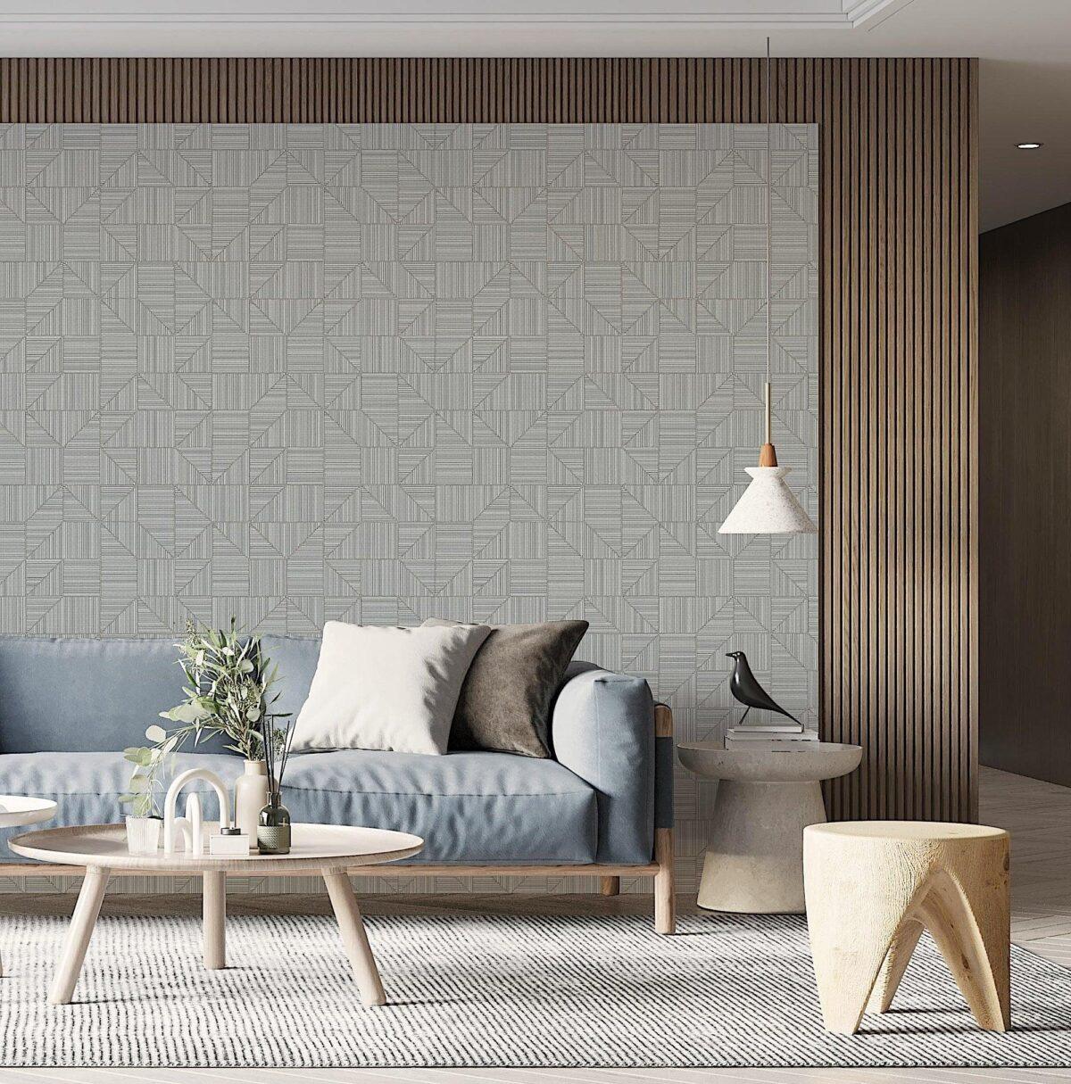 Geometric Modern Design Wallpaper Gray Code 23209-5 - Image 2