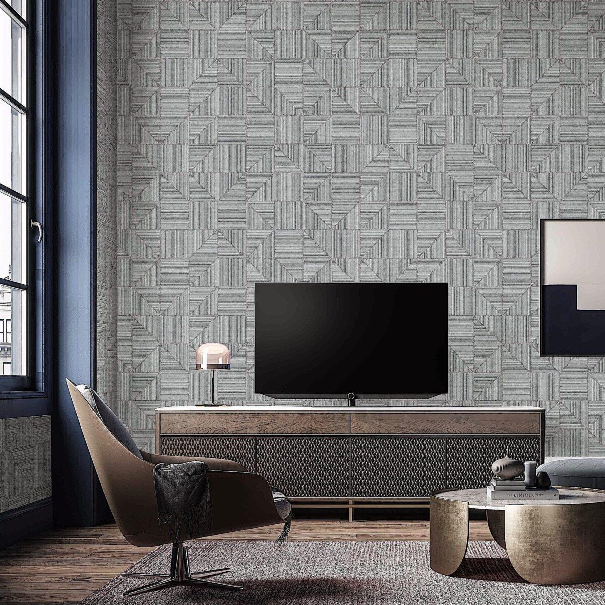 Geometric Modern Design Wallpaper Gray Code 23209-5 - Image 4