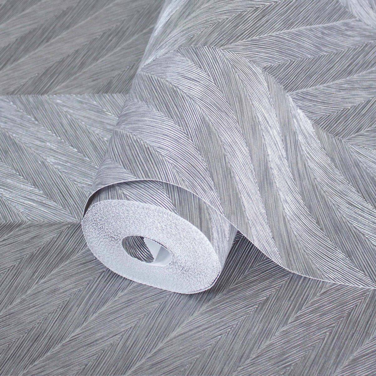 Geometric Wallpaper Gray Code 1204-6 - Image 1