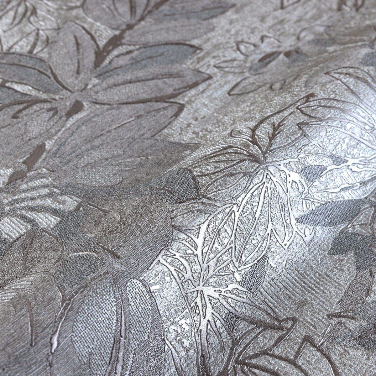 Leaf Pattern Wallpaper Make Your Rooms Look Stylish, Charcoal Code 9907-4 - Image 3