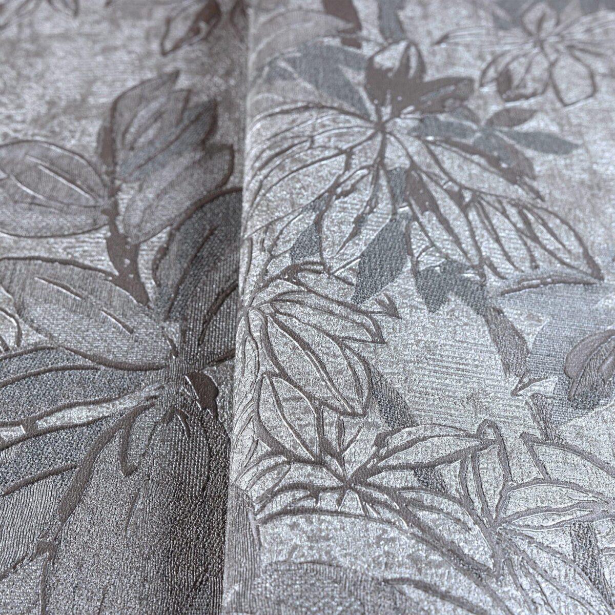 Leaf Pattern Wallpaper Make Your Rooms Look Stylish, Charcoal Code 9907-4 - Image 4