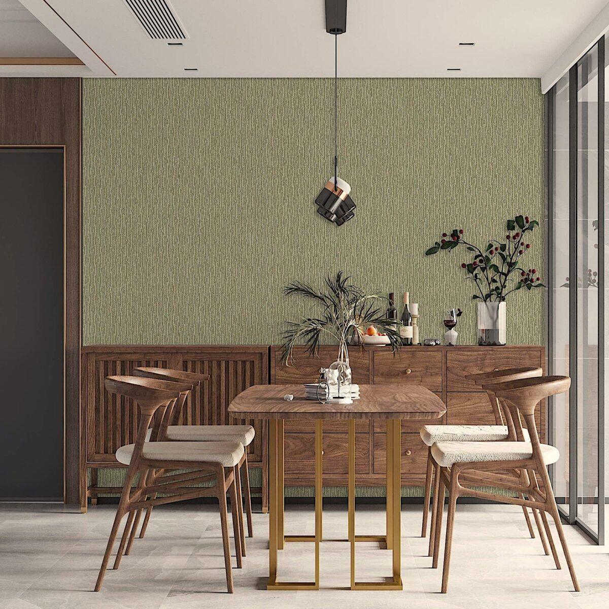 Striped Geometric Design Wallpaper Green Code 23205-4 - Image 4