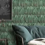 Modern Bird Feather Patterned Wallpaper Green Code 9913-4 - Image 2