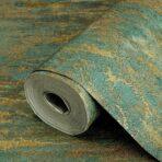 Abstract oxidized texture pattern wallpaper Green Code 7809-4