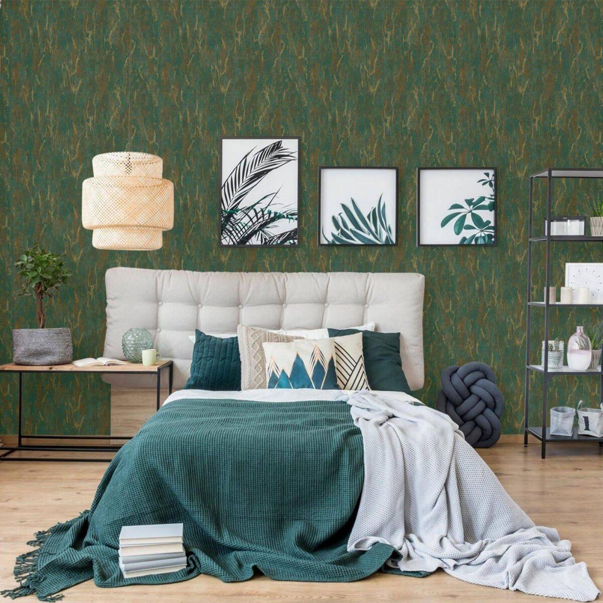 Abstract oxidized texture pattern wallpaper Green Code 7809-4 - Image 5