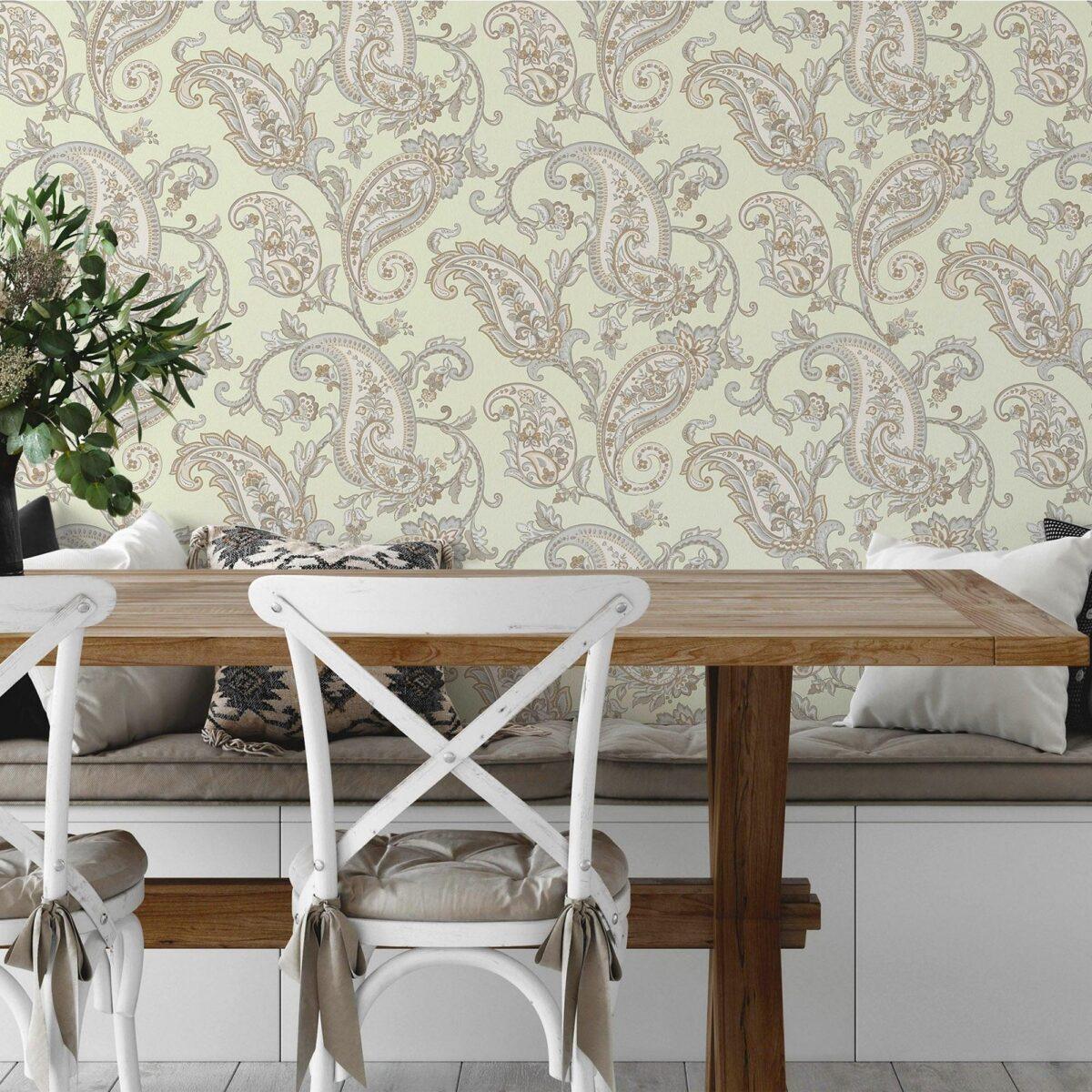 Shawl Pattern Wallpaper Green Code 9903-2 - Image 6