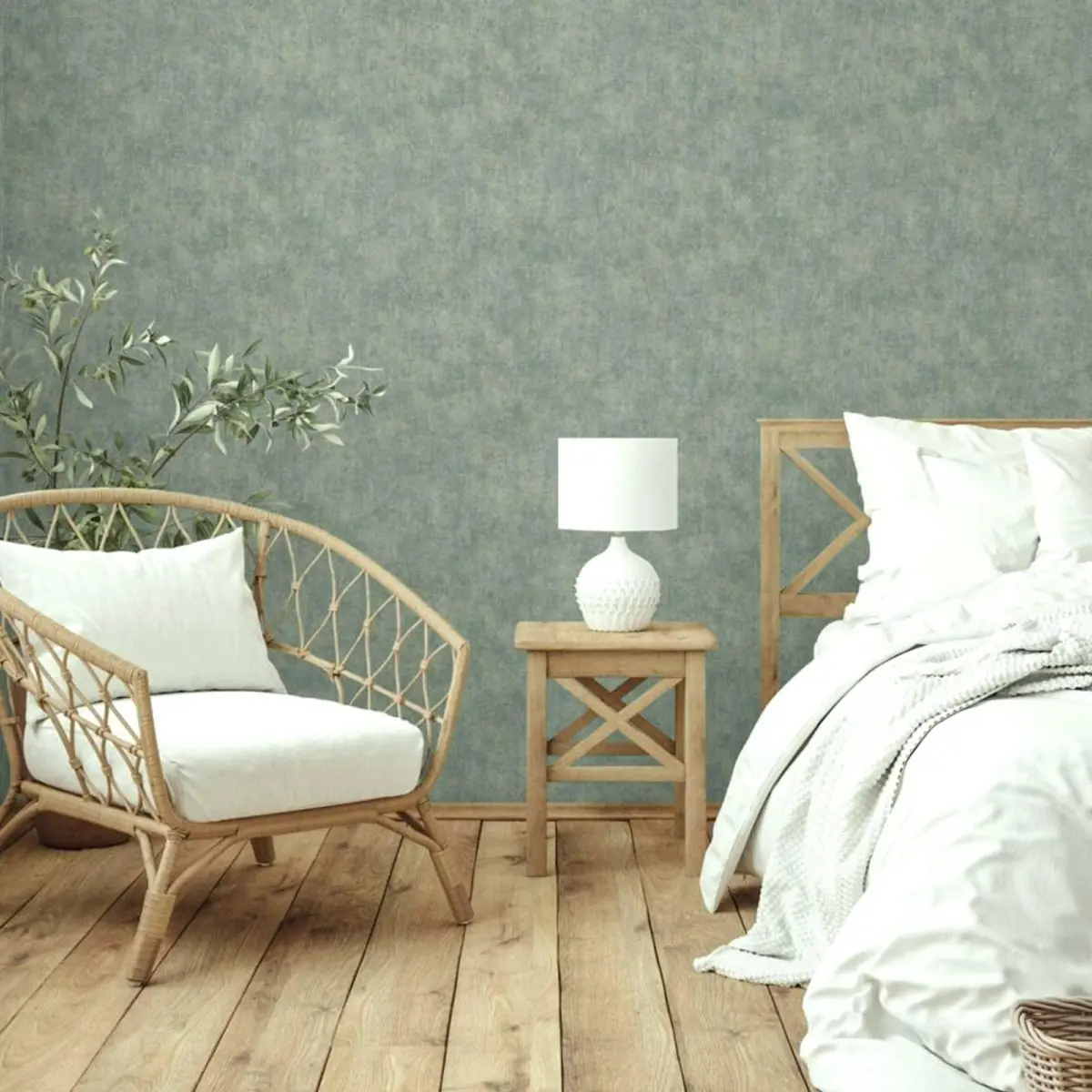 Classic Plain Wallpaper Green Code 9908-4 - Image 6
