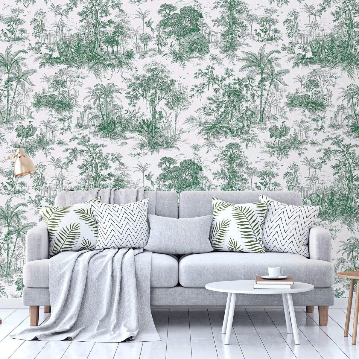 Wallpaper with Interesting Texture and Colours, Green Code 9909-3 - Image 5