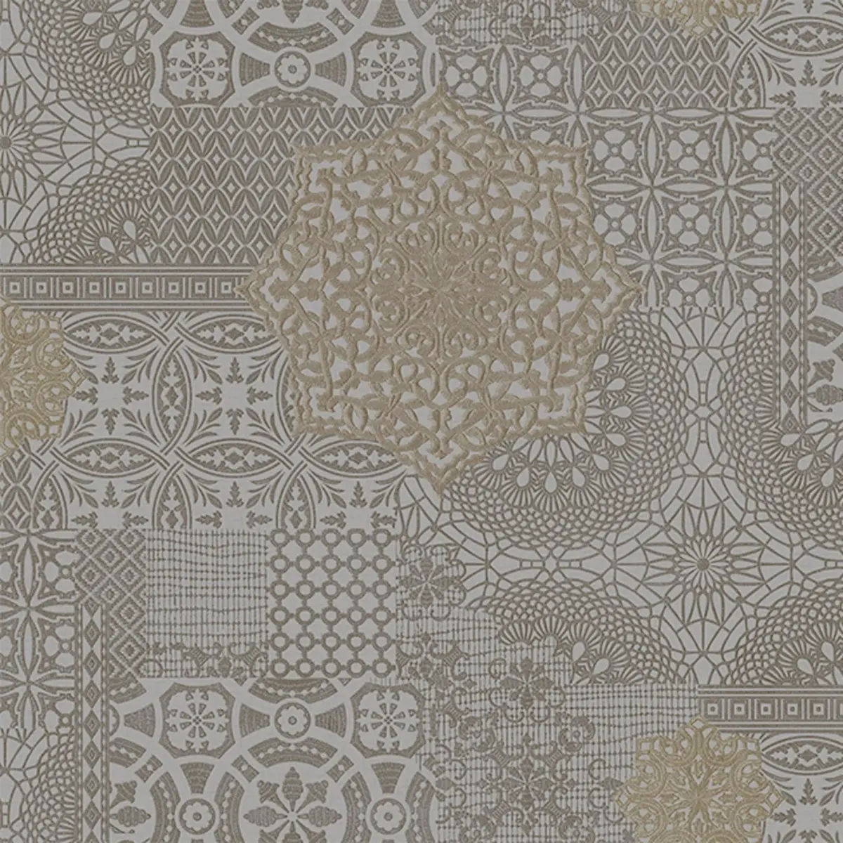 Geometric Damask Design Wallpaper Gray Code 1409-5 - Image 5
