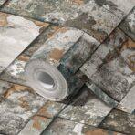Geometric Stone Design Wallpaper Beige Code 23106-3