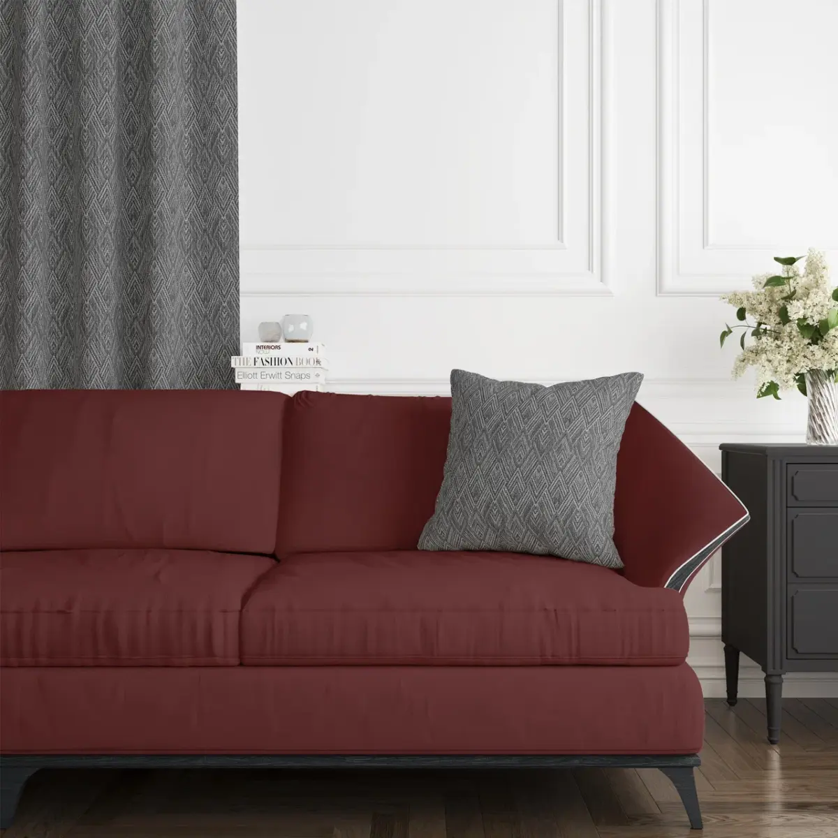 AdaHome Eyelet Curtains Collection Available in a Variety of Martials and Multicoloured – Code P218 - Image 3