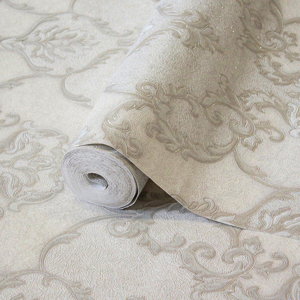 Damask Design Wallpaper Gray Code 1403-4 - Image 1