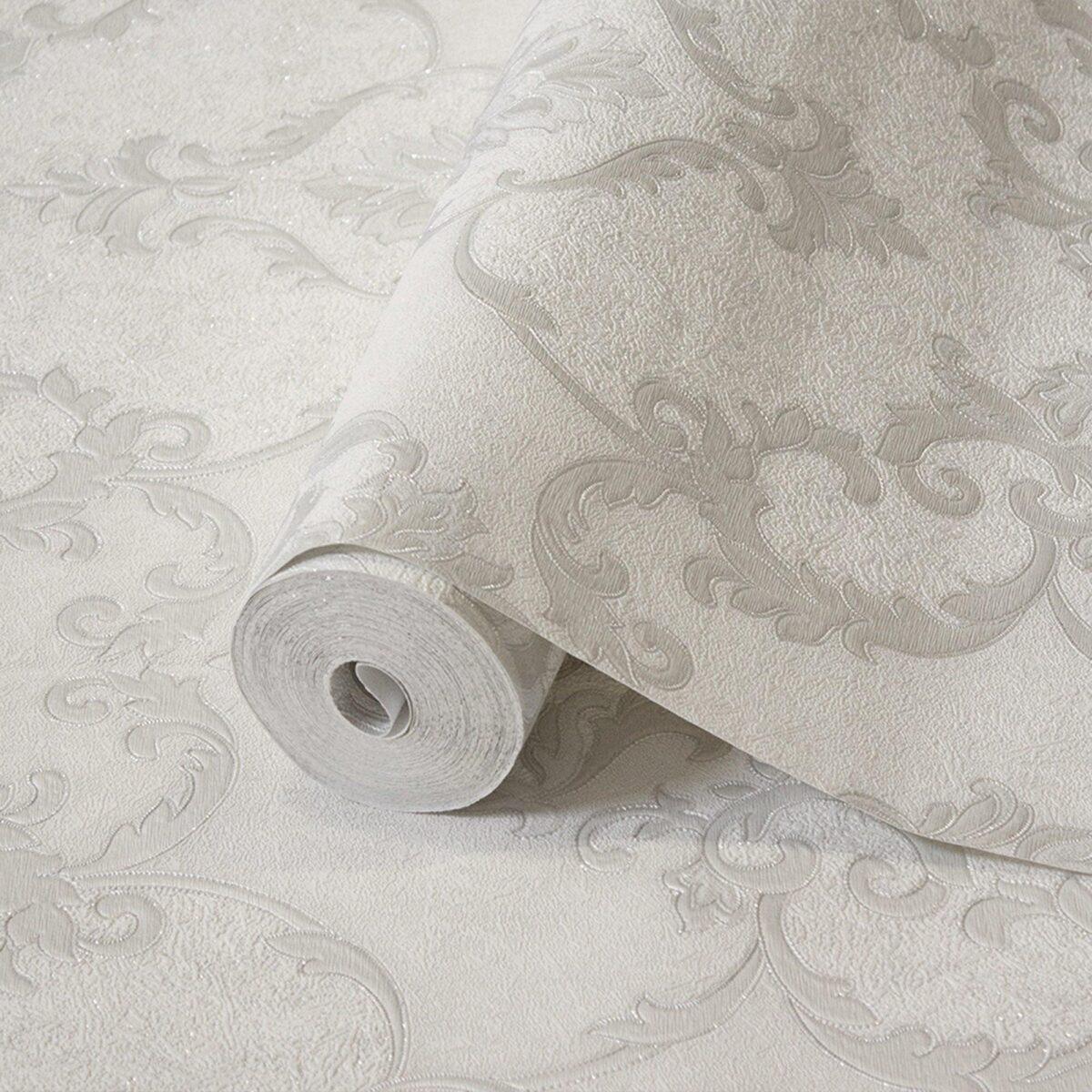 Damask Design Wallpaper Silver Code 1403-2 - Image 1