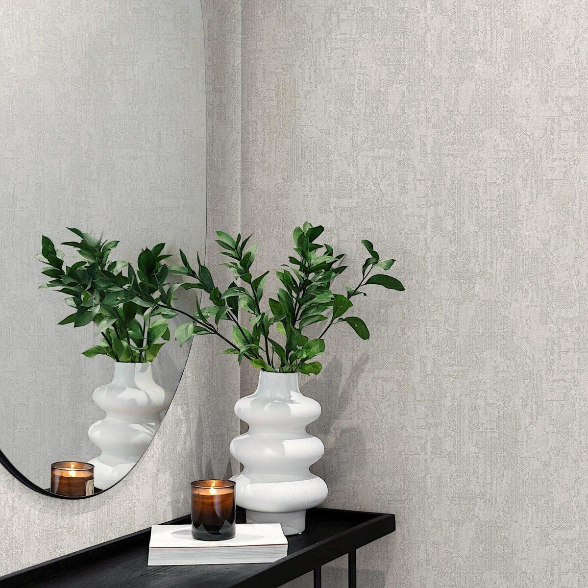 Modern Plain Design Wallpaper Light Beige Code 23212-2 - Image 2
