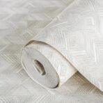 Geometric Design Wallpaper Cream Code 1107-1