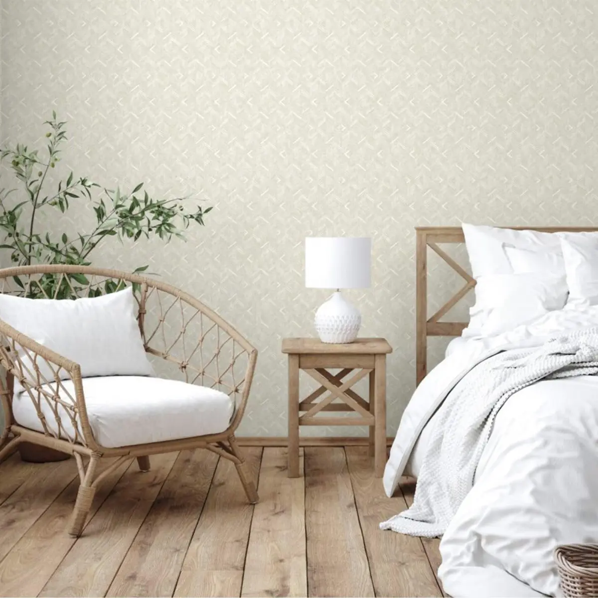 Geometric Design Wallpaper Cream Code 1107-1 - Image 2