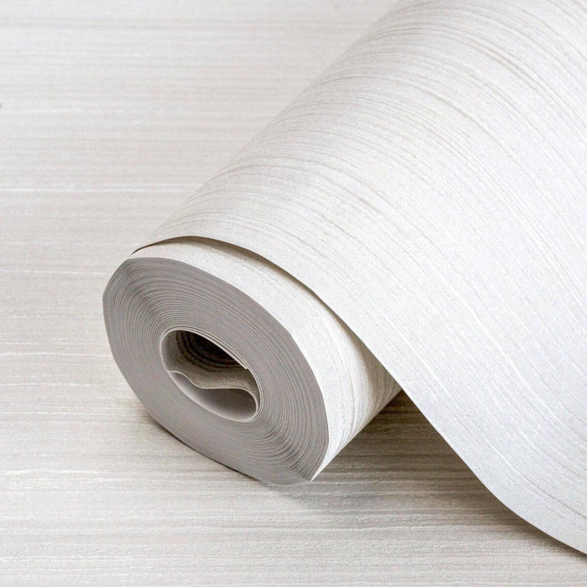Striped Plain Wallpaper Light Cream Code 9904-2 - Image 1