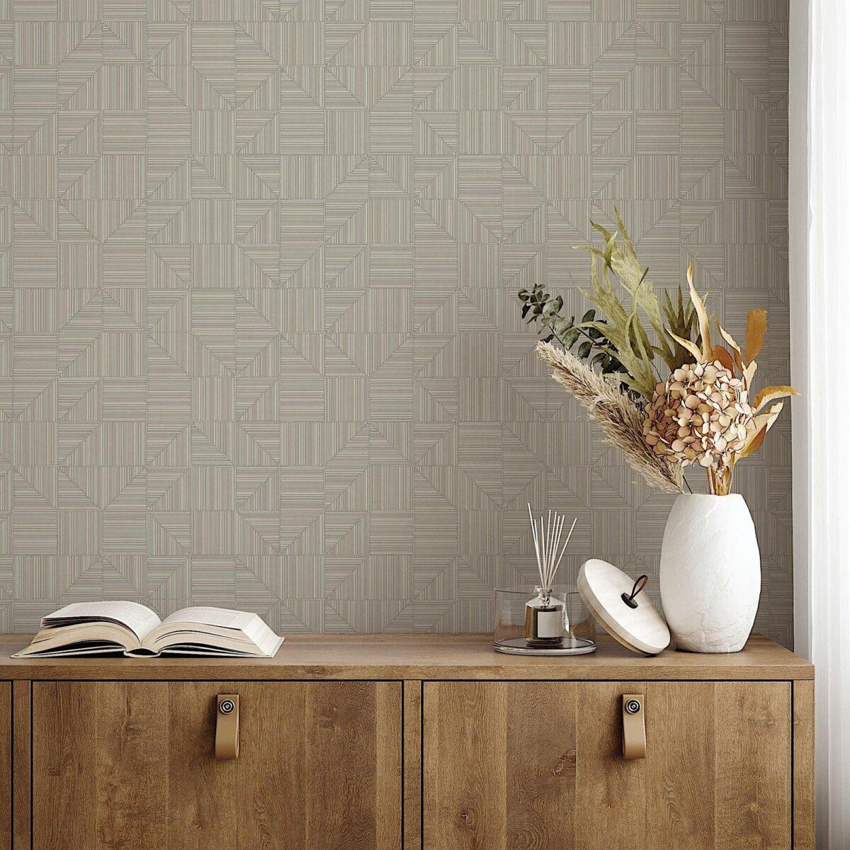 Geometric Modern Design Wallpaper Beige Code 23209-3 - Image 2