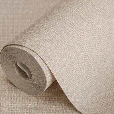 Rough Wool Tweed Texture Inspired Wallpaper Beige  Code 3712-2
