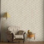 Wallpaper with stylized chain pattern Cream Code 7808-1 - Image 2