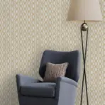 Wallpaper with stylized chain pattern Cream Code 7808-1 - Image 6