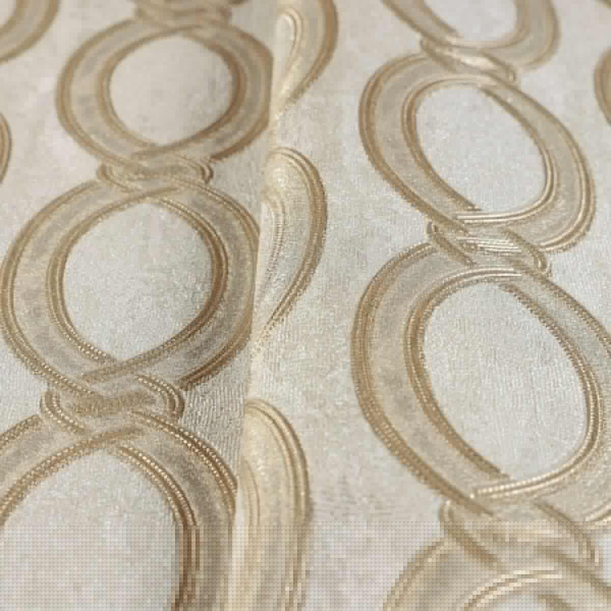 Wallpaper with stylized chain pattern Cream Code 7808-1 - Image 4
